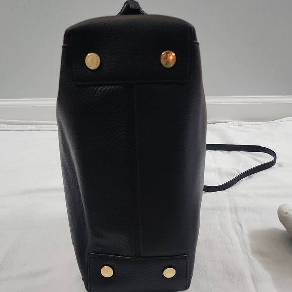 Michael Kors Black Pebbled Leather Satchel With Gold Hardware And Dust Bag - Picture 4 of 12